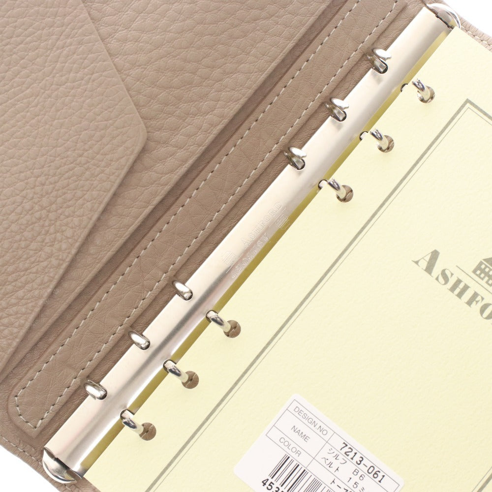 Ashford Sylph B6 System Organizer (7213-061), Bible Size, Leather, Taupe, Beige, for Men and Women, Box Included, Unused