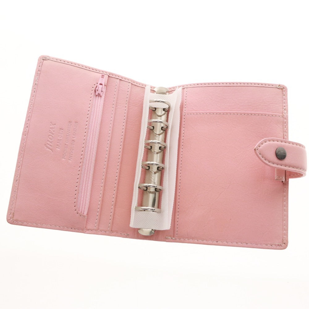 ■ ファイロファックス FILOFAX システム手帳 マルデン M6 025895 レザー レディース ピンクベージュ 箱付き
