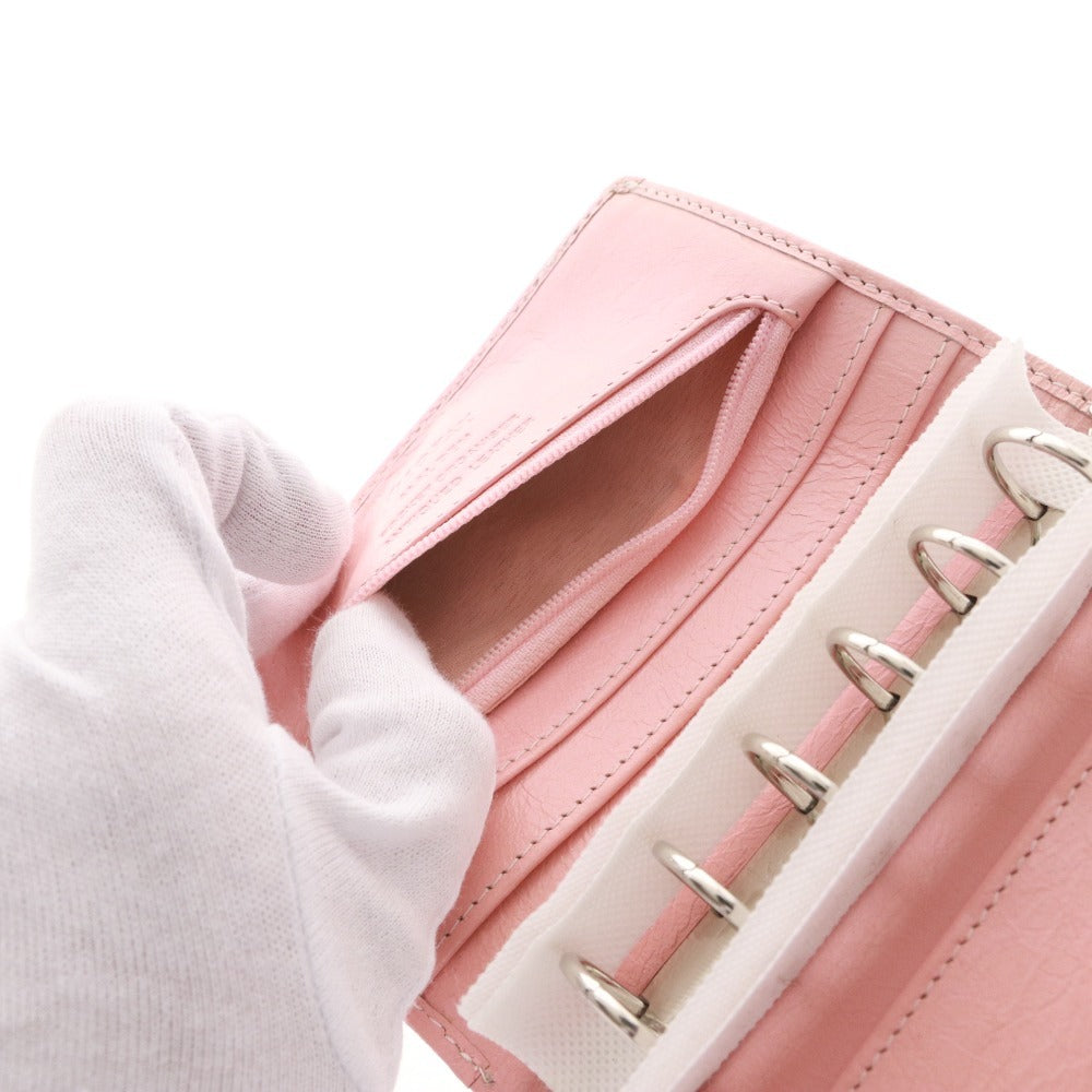 ■ ファイロファックス FILOFAX システム手帳 マルデン M6 025895 レザー レディース ピンクベージュ 箱付き