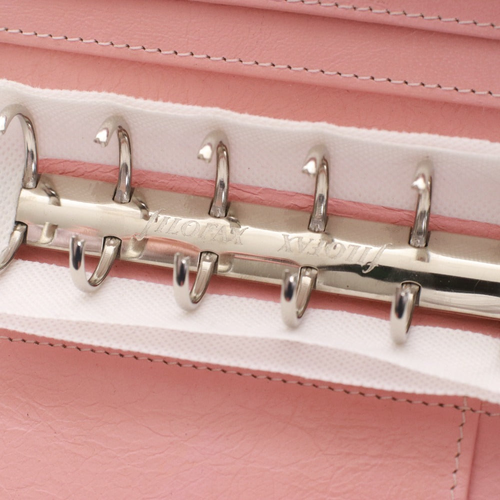 ■ ファイロファックス FILOFAX システム手帳 マルデン M6 025895 レザー レディース ピンクベージュ 箱付き