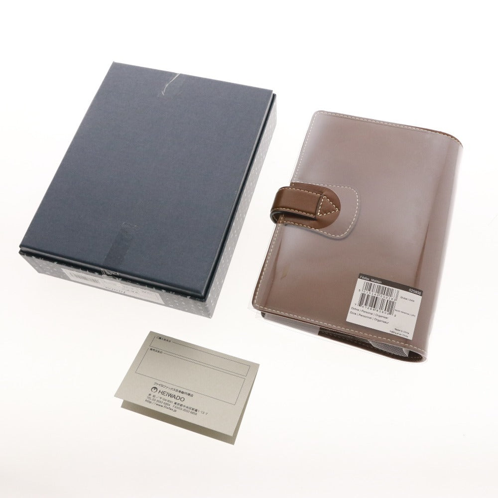 ■ ファイロファックス FILOFAX システム手帳 マルデン 025808 バイブルサイズ オークル レディース メンズ ブラウン 箱付き 未使用