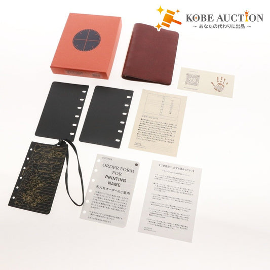 ■ プロッター PLOTTER システム手帳 リスシオ M6 777-16823 日本製 レディース メンズ ボルドー 付属品付き 未使用