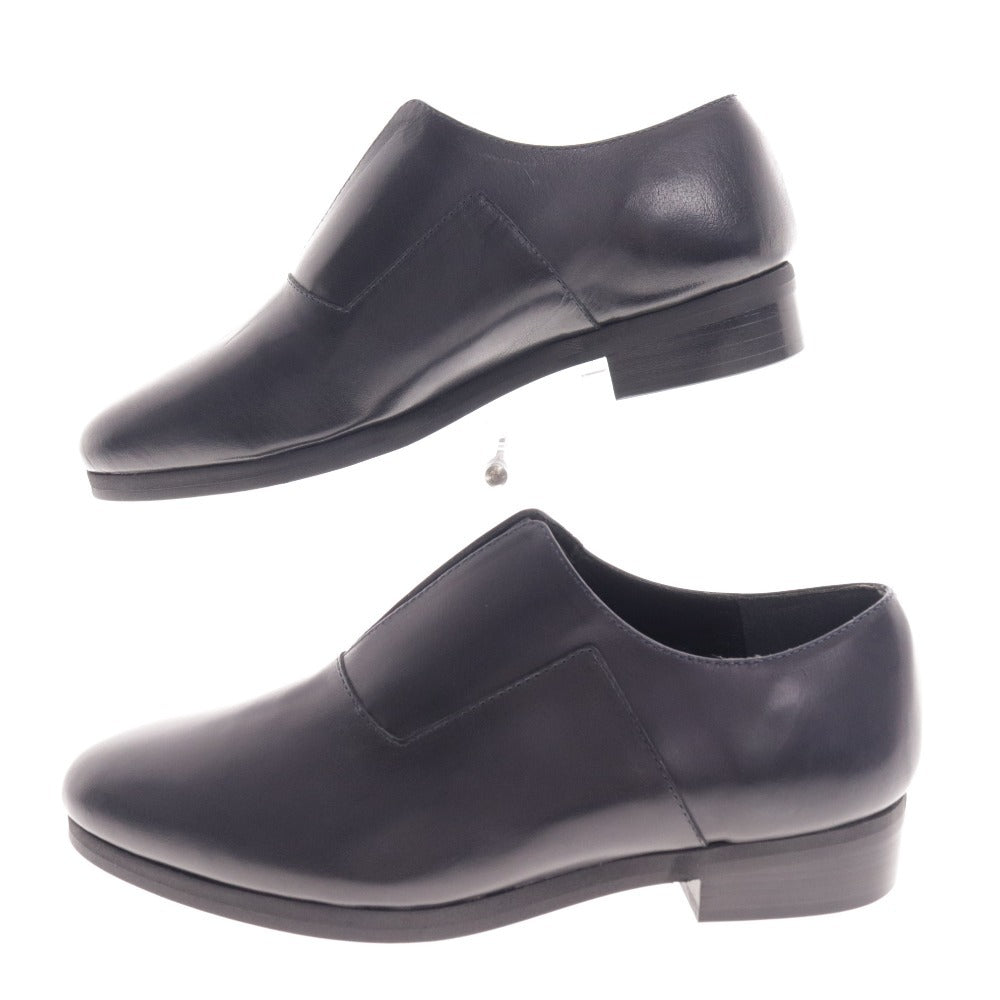 ■ イシュム スリッポン ローファー 靴 オックスフォード 革靴 日本製 レディース 36 ブラック レザー ベビーバッファロー革 箱付き