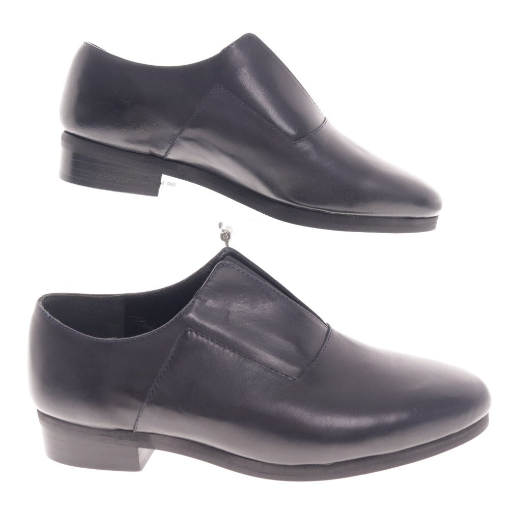 ■ イシュム スリッポン ローファー 靴 オックスフォード 革靴 日本製 レディース 36 ブラック レザー ベビーバッファロー革 箱付き