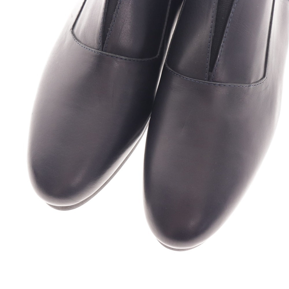 ■ イシュム スリッポン ローファー 靴 オックスフォード 革靴 日本製 レディース 36 ブラック レザー ベビーバッファロー革 箱付き