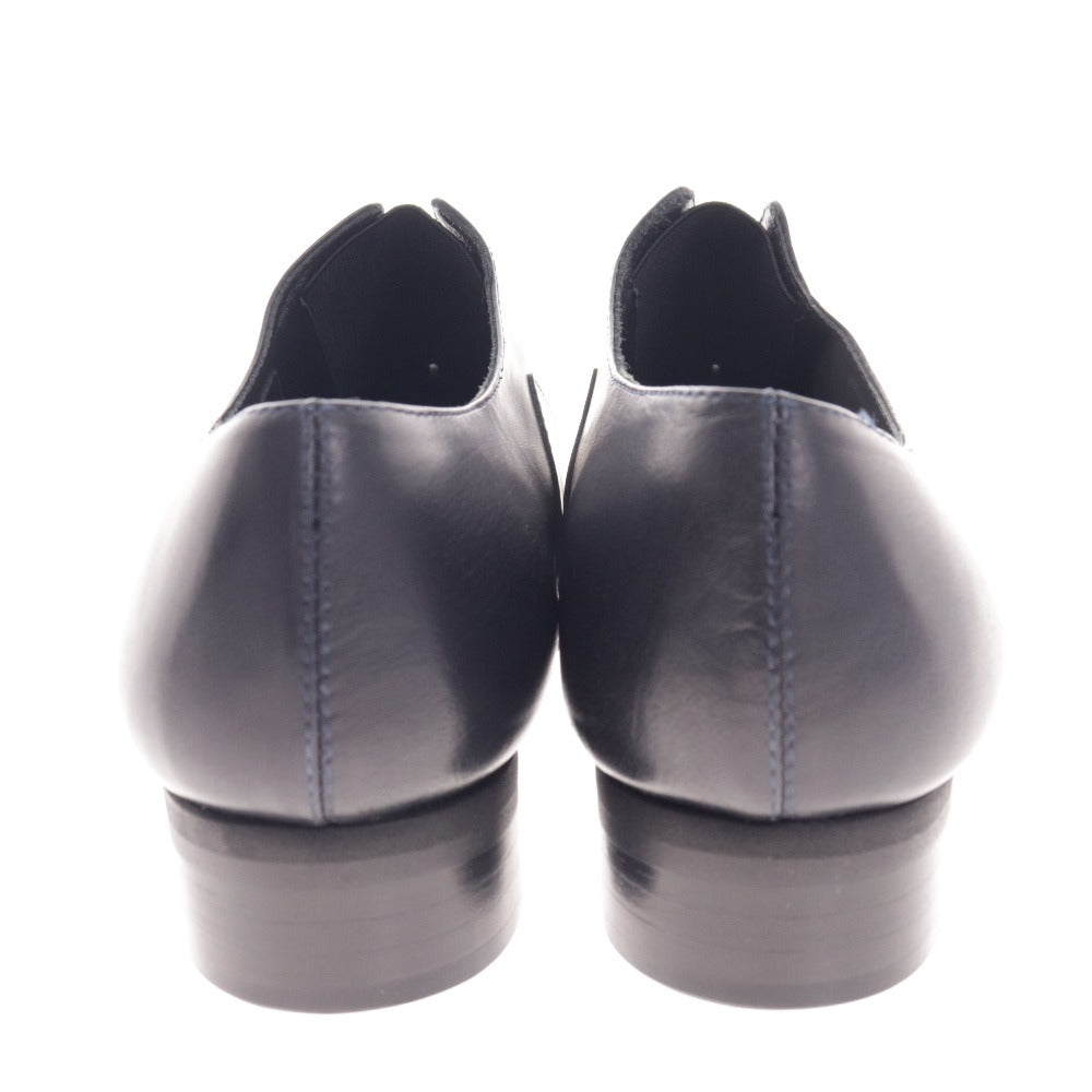 ■ イシュム スリッポン ローファー 靴 オックスフォード 革靴 日本製 レディース 36 ブラック レザー ベビーバッファロー革 箱付き