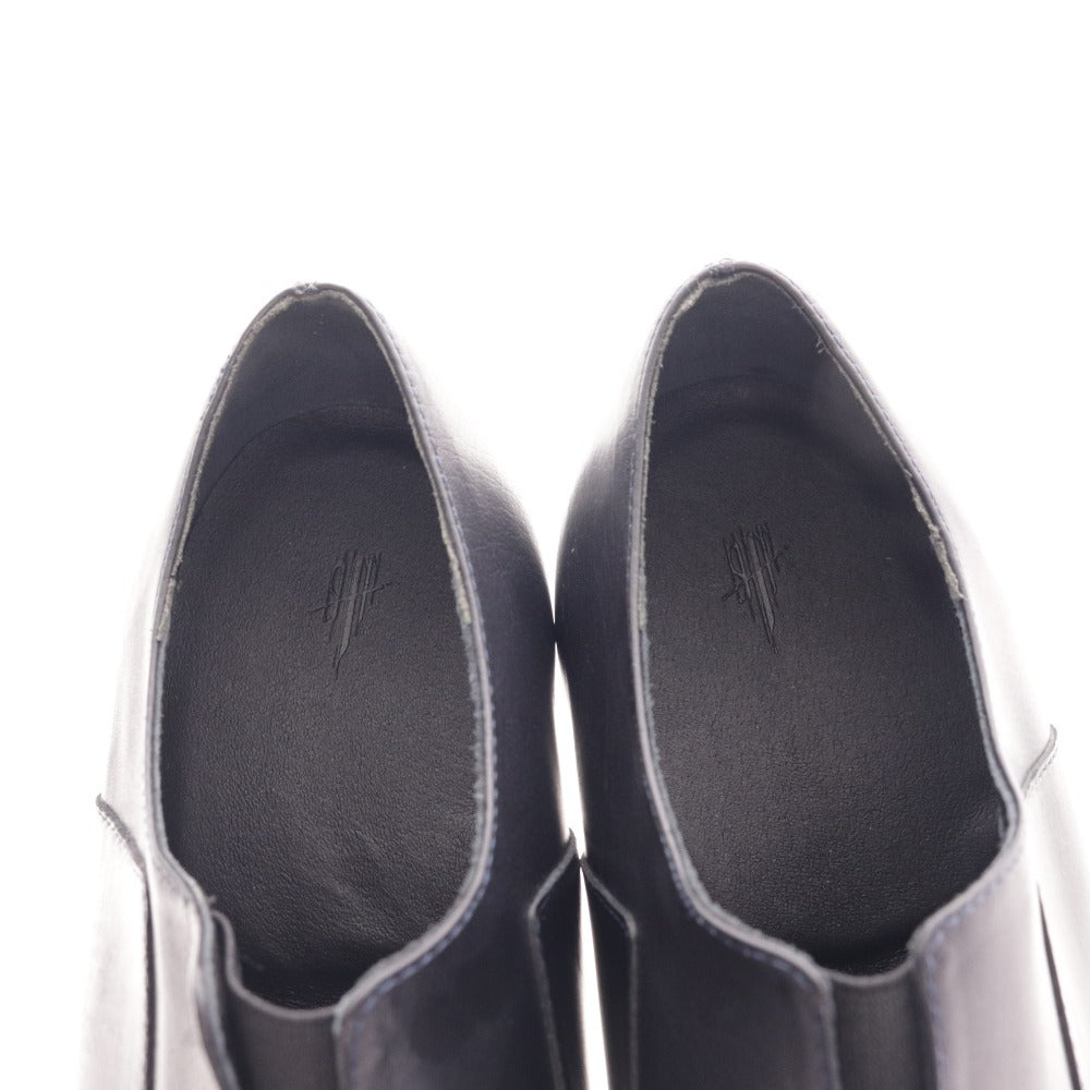 ■ イシュム スリッポン ローファー 靴 オックスフォード 革靴 日本製 レディース 36 ブラック レザー ベビーバッファロー革 箱付き