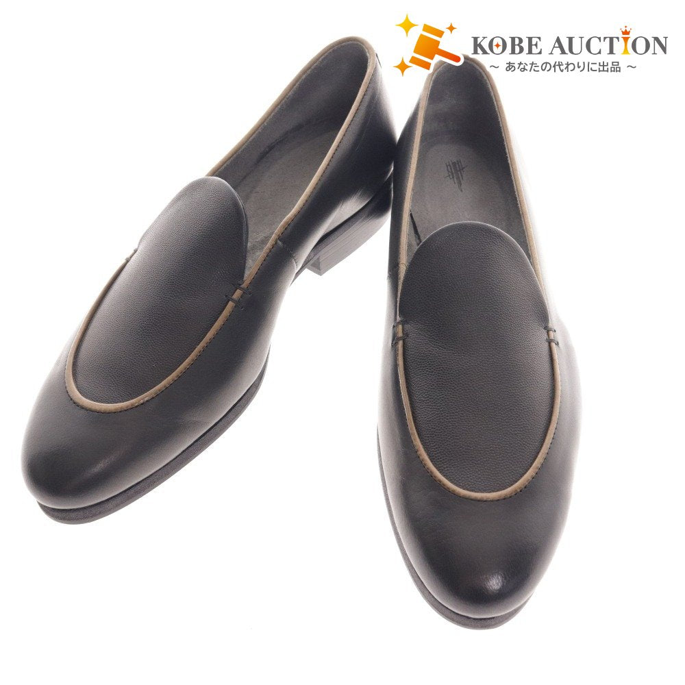 ■ イシュム ローファー スリッポン フラットシューズ 靴 日本製 レディース 37 ブラック ベビーバッファロー革 箱付き