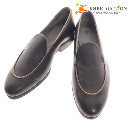 ■ イシュム ローファー スリッポン フラットシューズ 靴 日本製 レディース 37 ブラック ベビーバッファロー革 箱付き