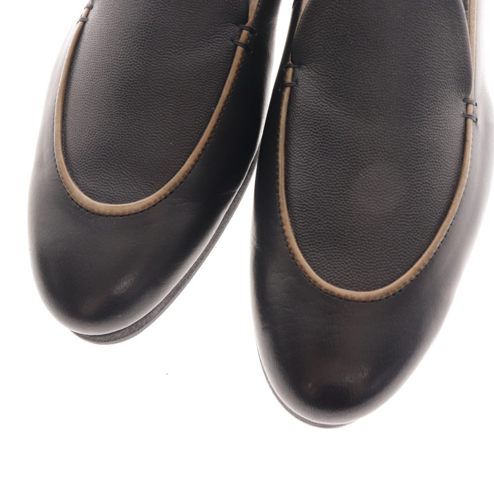 ■ イシュム ローファー スリッポン フラットシューズ 靴 日本製 レディース 37 ブラック ベビーバッファロー革 箱付き