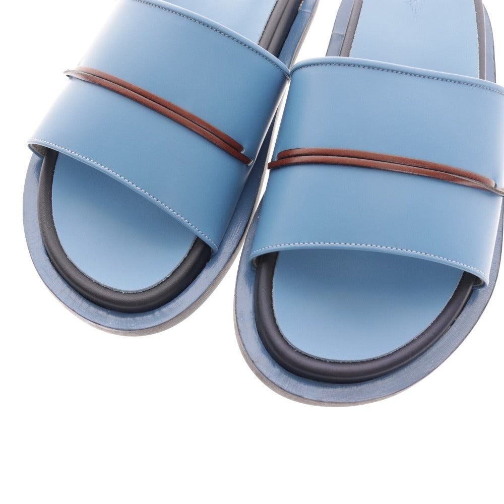 ■ イシュム サンダル レザーサンダル 革靴 靴 日本製 レディース メンズ S ブルー 牛革 箱付き