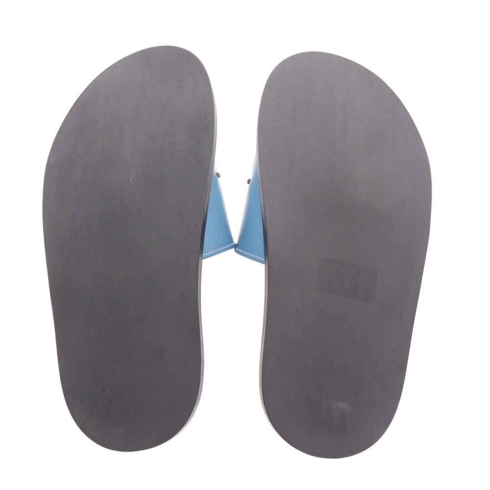 ■ イシュム サンダル レザーサンダル 革靴 靴 日本製 レディース メンズ S ブルー 牛革 箱付き