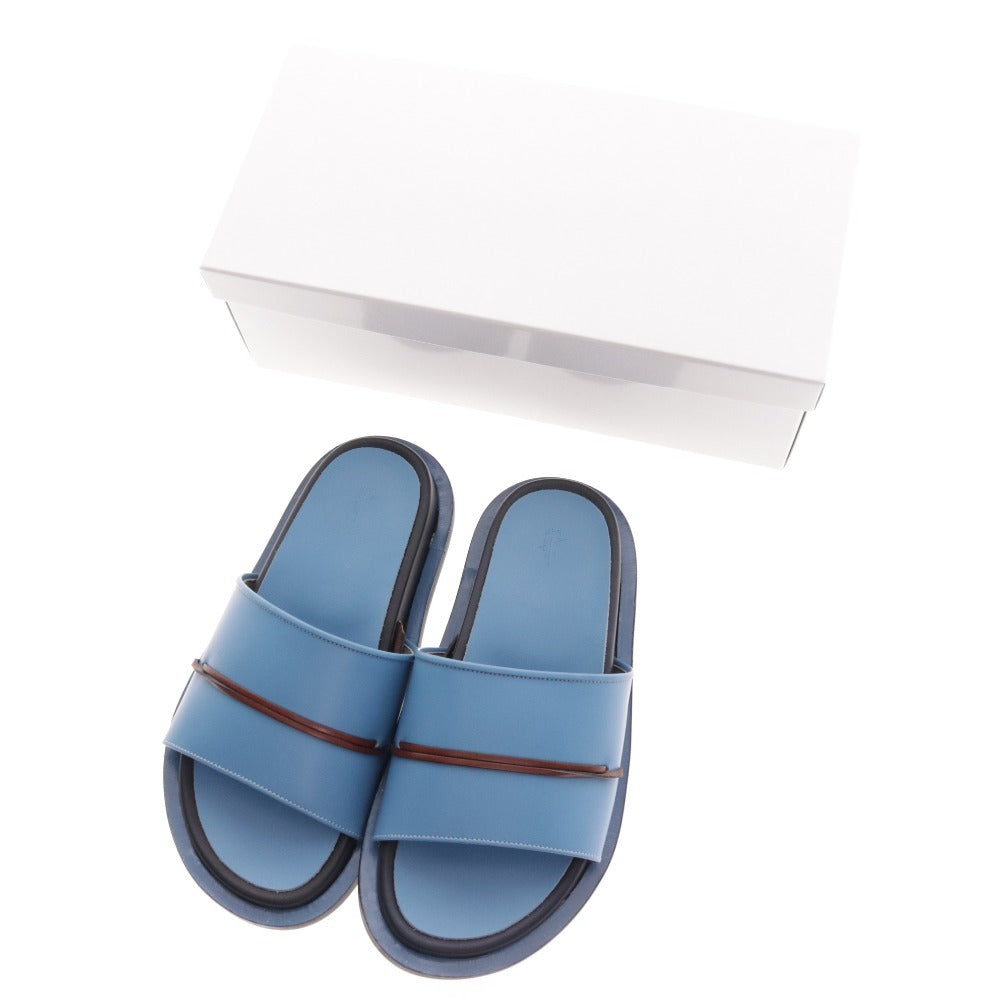 ■ イシュム サンダル レザーサンダル 革靴 靴 日本製 レディース メンズ S ブルー 牛革 箱付き