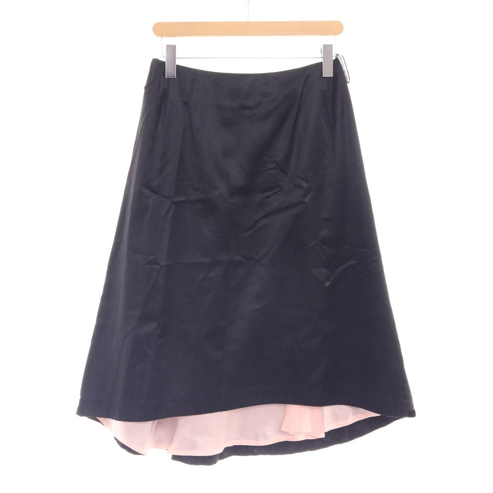 ■ バウムウンドヘルガーデン スカート ボトムス 刺繍 ボタン ミディ丈 レディース 38 ピンク ブラック