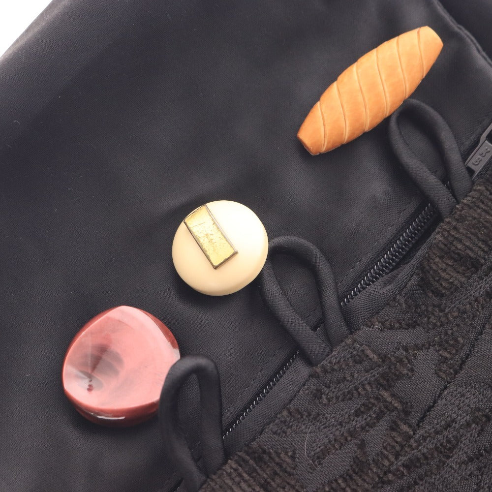 ■ バウムウンドヘルガーデン スカート ボトムス 刺繍 ボタン ミディ丈 レディース 38 ピンク ブラック