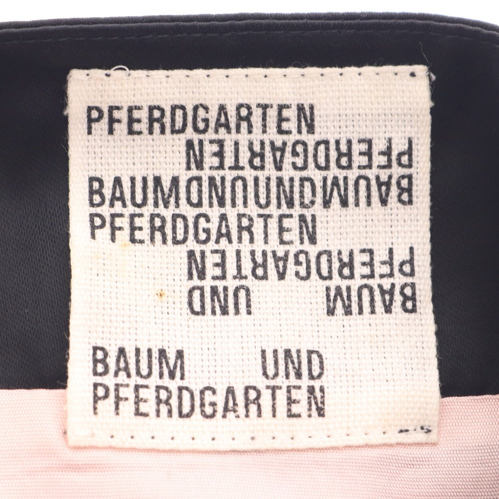 ■ バウムウンドヘルガーデン スカート ボトムス 刺繍 ボタン ミディ丈 レディース 38 ピンク ブラック