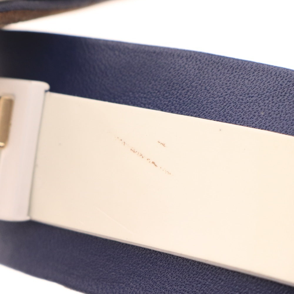 ■ トリーバーチ サンダル 35625 靴 GIGIサンダル ウェッジソール レディース 5 1/2M ホワイト ネイビー 袋付き