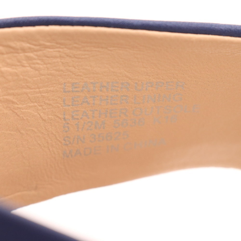 ■ トリーバーチ サンダル 35625 靴 GIGIサンダル ウェッジソール レディース 5 1/2M ホワイト ネイビー 袋付き