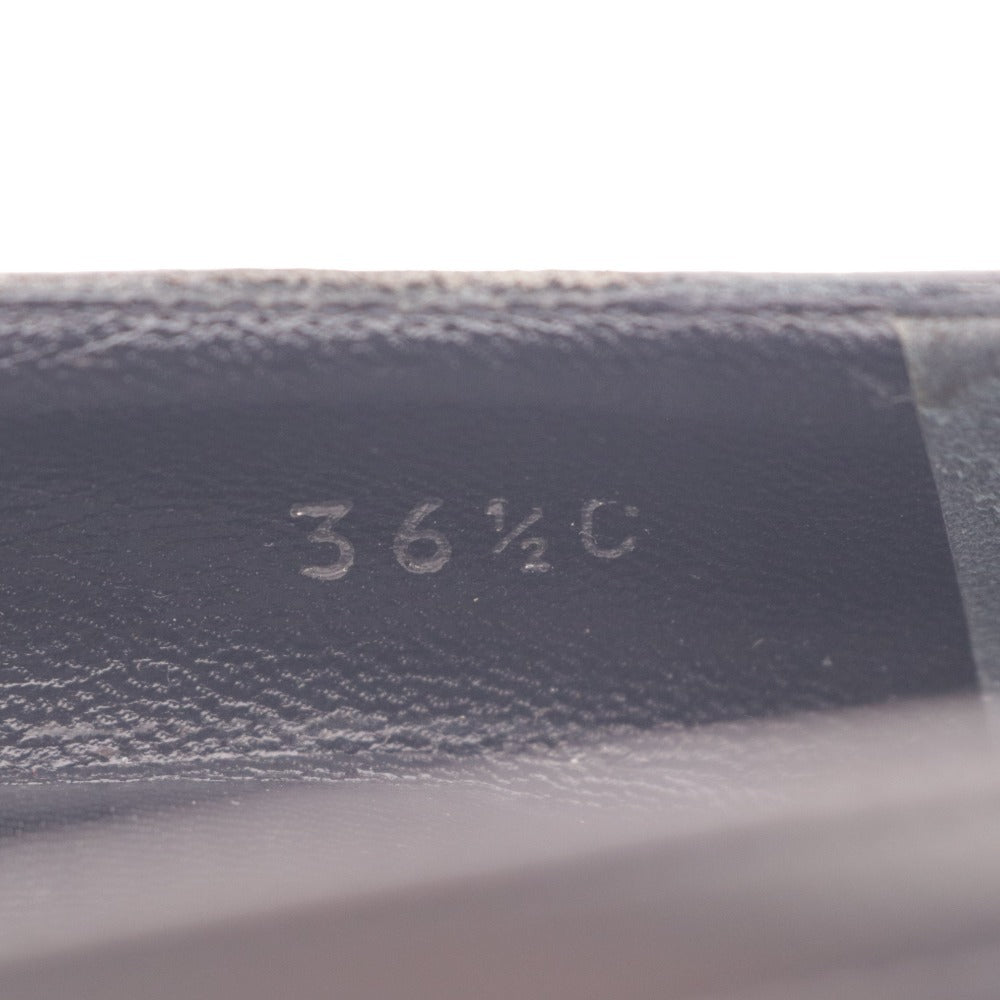 ■ セリーヌ パンプス 靴 シューズ ミュール チャンキーヒール オープントゥ レディース 36 1/2 ブラック