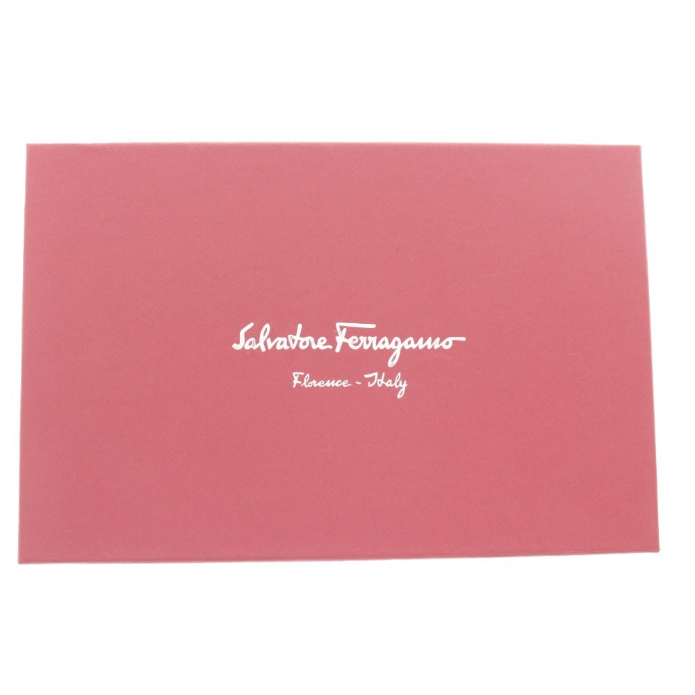 ■ フェラガモ サンダル シューズ 靴 ウェッジソール ストラップ ベルト レディース 6 カーキグレー グリーン 箱付き