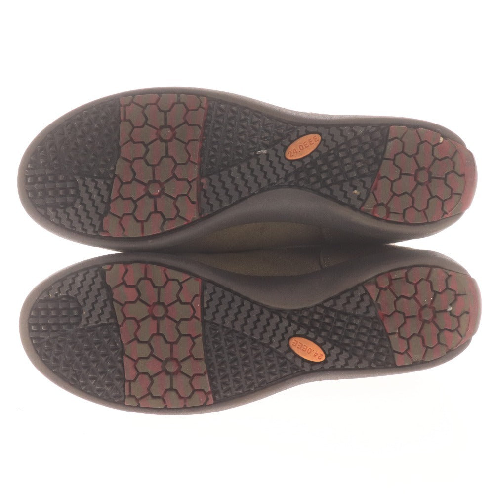 ■ MOONSTAR EVE ムーンスター ウインターブーツ 靴 シューズ ミドル ジッパー ラウンド レディース 24 カーキグレー