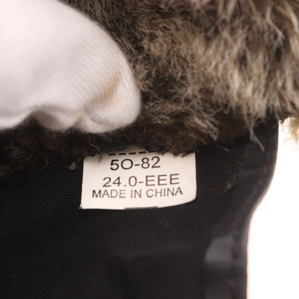 ■ MOONSTAR EVE ムーンスター ウインターブーツ 靴 シューズ ミドル ジッパー ラウンド レディース 24 カーキグレー