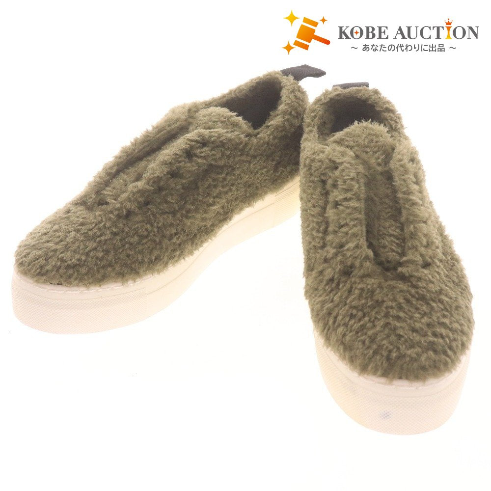 ■ O'HOVE DE MUSEE オーブデミュゼ ローカットスニーカー 靴 シューズ レディース 22.5 カーキ