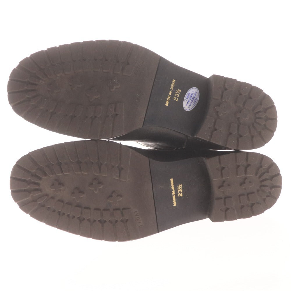 ■ country view カントリービュー ロングブーツ 革靴 レザー プルオン レディース 23.5 ブラック