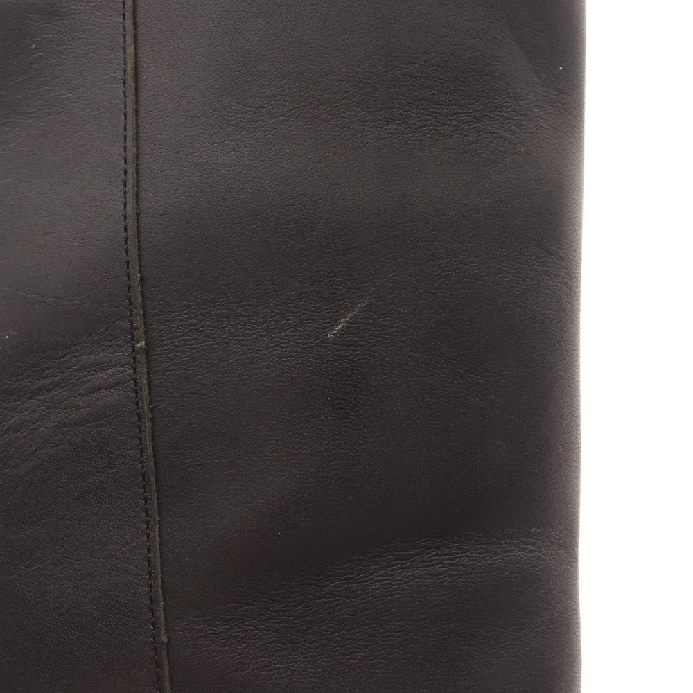 ■ country view カントリービュー ロングブーツ 革靴 レザー プルオン レディース 23.5 ブラック