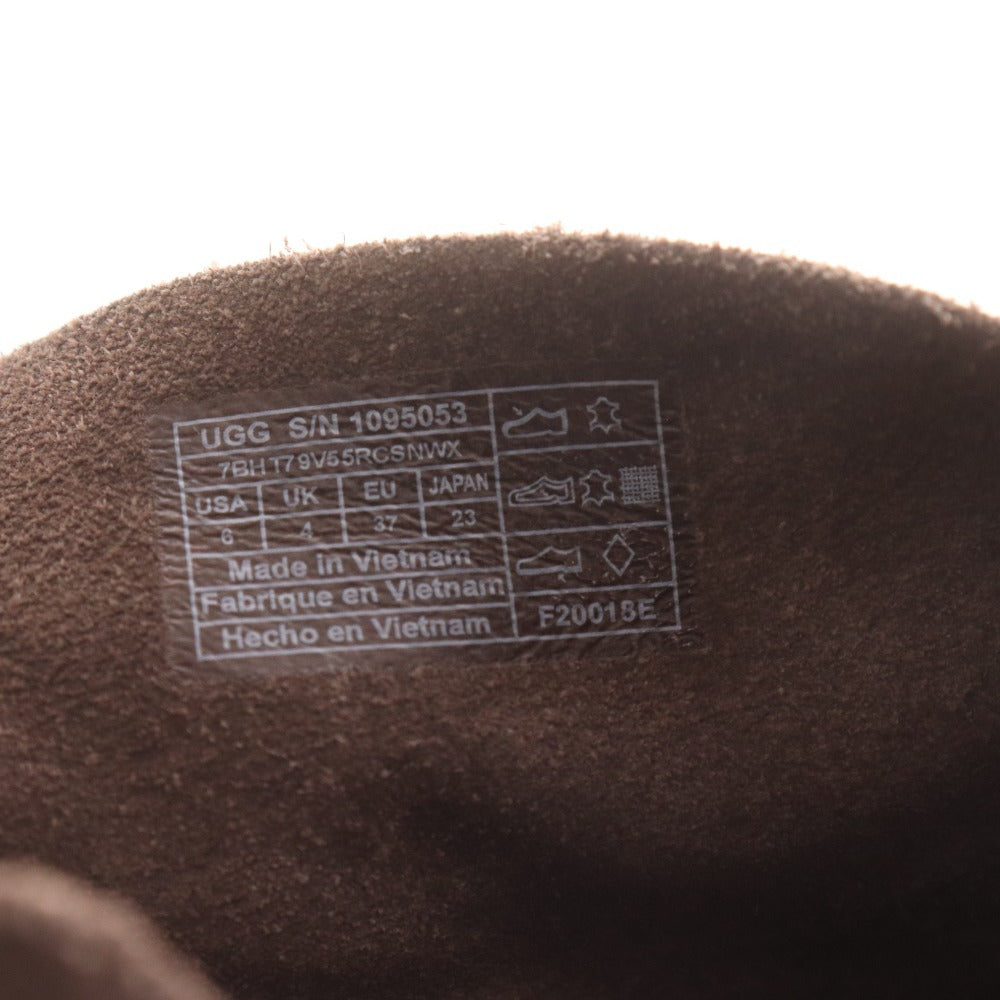 ■ UGG アグ ショートブーツ 革靴 スエード ヒール ジップアップ レディース 23 ベージュ