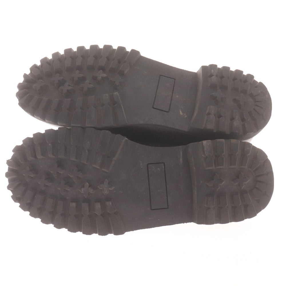 ■ BATHROOM バスルーム ミドルブーツ 革靴 レザー プルオン メッシュ レディース S (22cm～22.5cm相当) ブラック