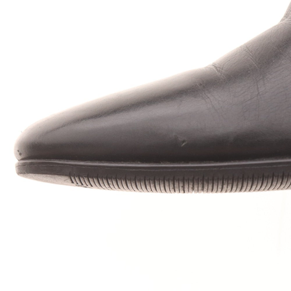 ■ JILLSTUART shoe ジルスチュアート ロングブーツ 革靴 レザー ハイヒール 日本製 レディース 23.5 ブラック ピンクベージュ