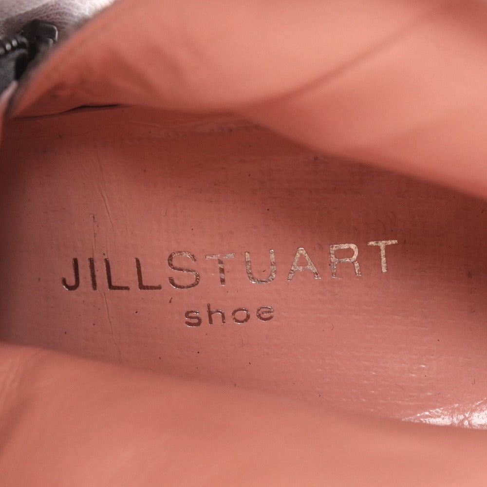 ■ JILLSTUART shoe ジルスチュアート ロングブーツ 革靴 レザー ハイヒール 日本製 レディース 23.5 ブラック ピンクベージュ