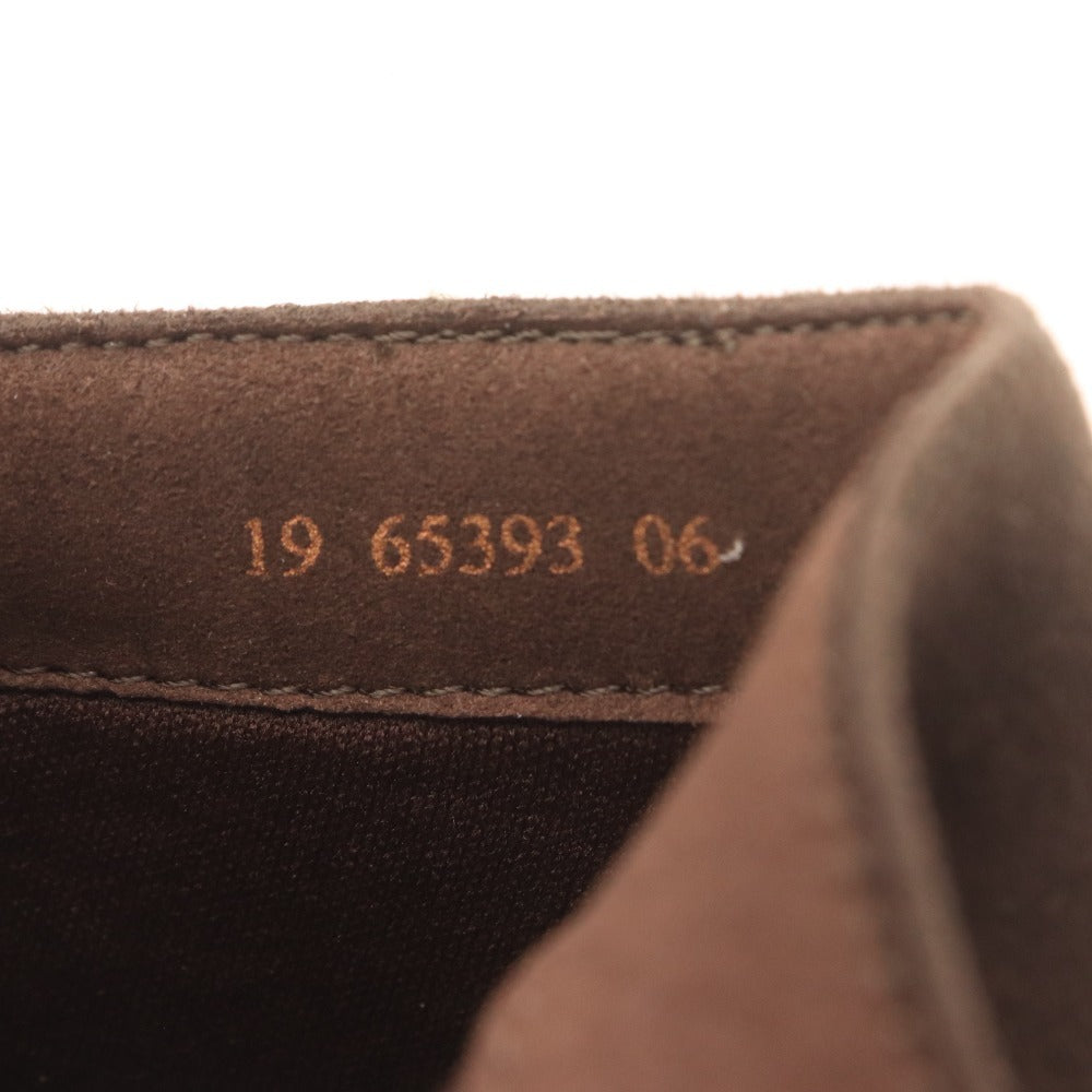 ■ Le Talon ルタロン ブーツ 革靴 スエード ブーティ ショート ヒール ジップアップ レディース S (22cm～22.5cm) ベージュ