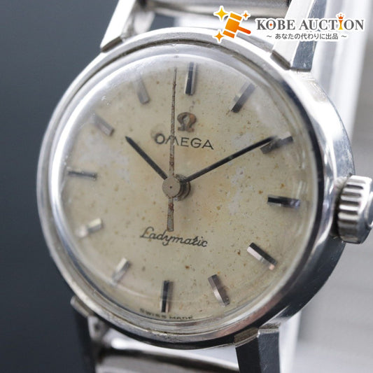 ■ オメガ 腕時計 561.005 レディマティック cal.671 自動巻き SSケース ビンテージ 丸形 3針 26.2g レディース シルバー