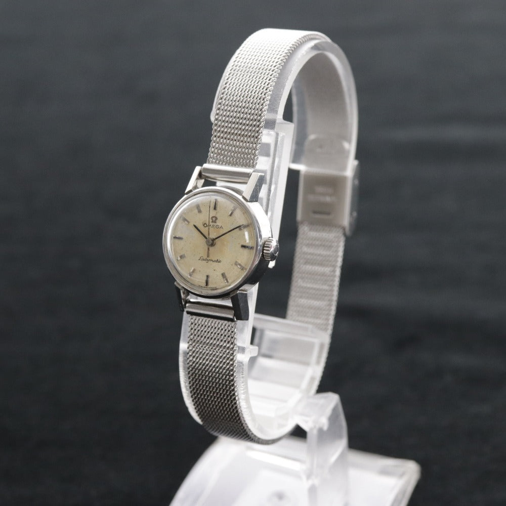 ■ オメガ 腕時計 561.005 レディマティック cal.671 自動巻き SSケース ビンテージ 丸形 3針 26.2g レディース シルバー
