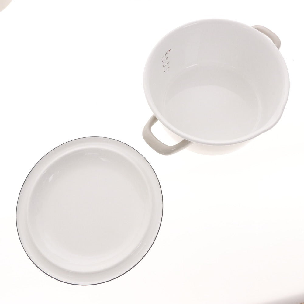 ■ 富士ホーロー 鍋 オイルポット 4点セット まとめ売り 両手鍋 片手鍋 調理器具 蓋つき