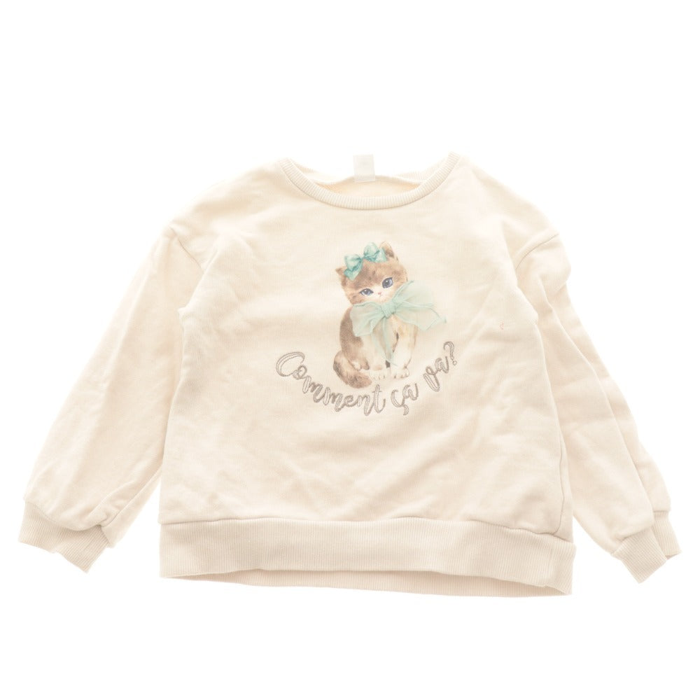■ GU ANY 子供 キッズ トップス 3点セット まとめ売り セーター ニット ライトブルー/Tシャツ 黒,ピンクベージュ系/ レディース 110cm