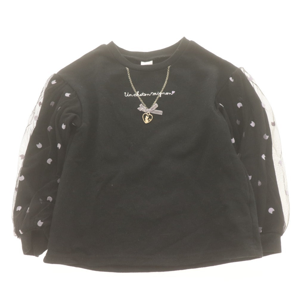 ■ GU ANY 子供 キッズ トップス 3点セット まとめ売り セーター ニット ライトブルー/Tシャツ 黒,ピンクベージュ系/ レディース 110cm