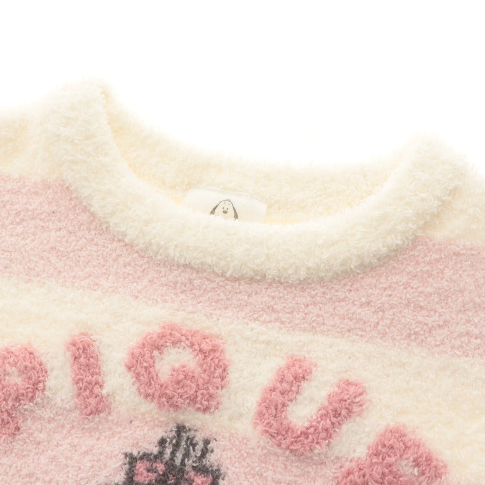 ■ gelato pique PEANUTS スヌーピー 子供 キッズ パジャマ セットアップ 長袖シャツ ニット トップス パンツ レディース 100,110cm 白 等