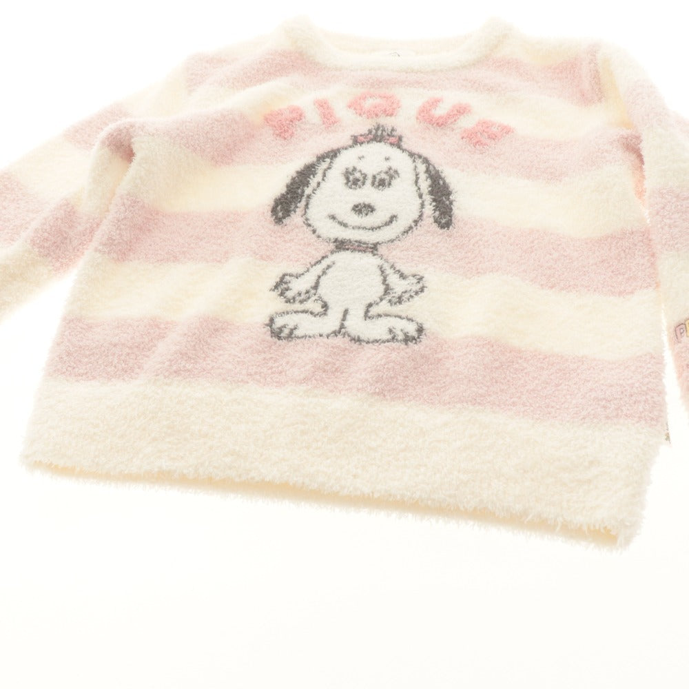 ■ gelato pique PEANUTS スヌーピー 子供 キッズ パジャマ セットアップ 長袖シャツ ニット トップス パンツ レディース 100,110cm 白 等