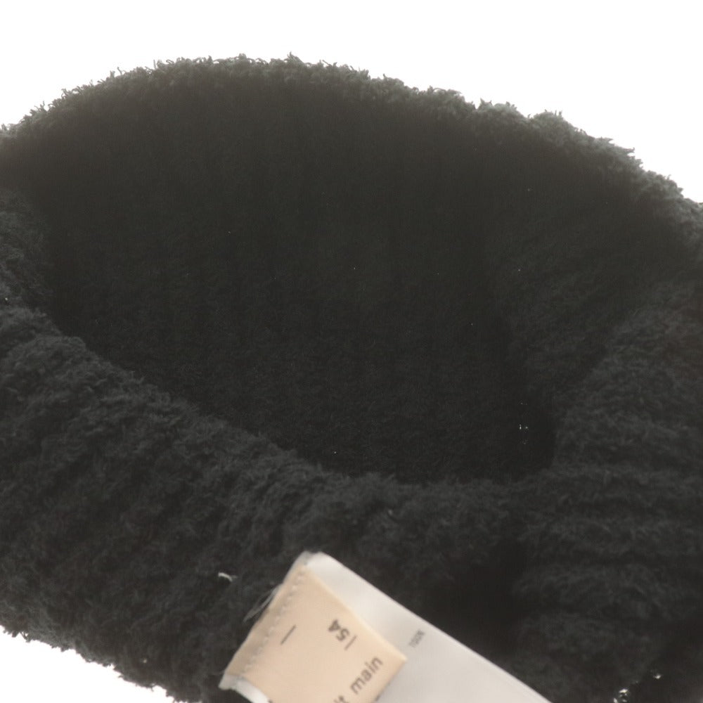 ■ ICHIYON PLUS petit main 帽子 2点セット バケットハット 耳 ニット帽 リボン キャップ レディース メンズ 黒