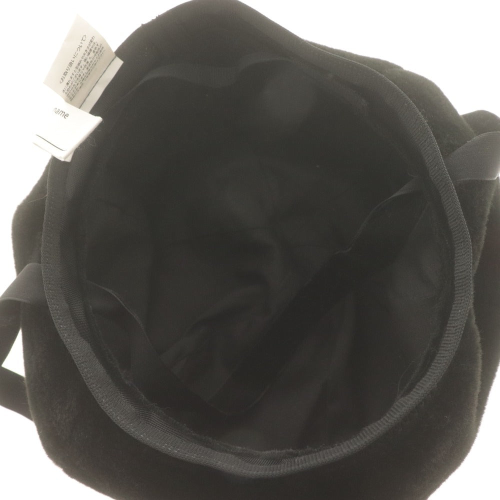 ■ ICHIYON PLUS petit main 帽子 2点セット バケットハット 耳 ニット帽 リボン キャップ レディース メンズ 黒