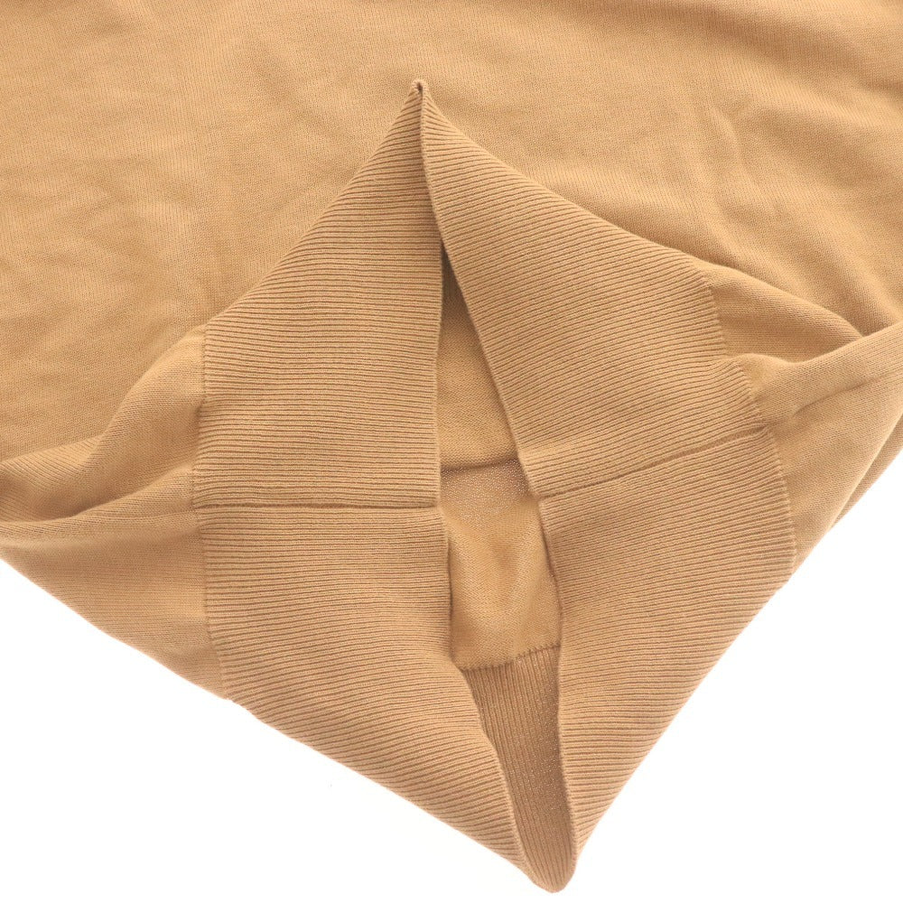 ■ ESTNATION Knit Short Sleeve Top, 100% Cotton, Women's, Size F, Beige