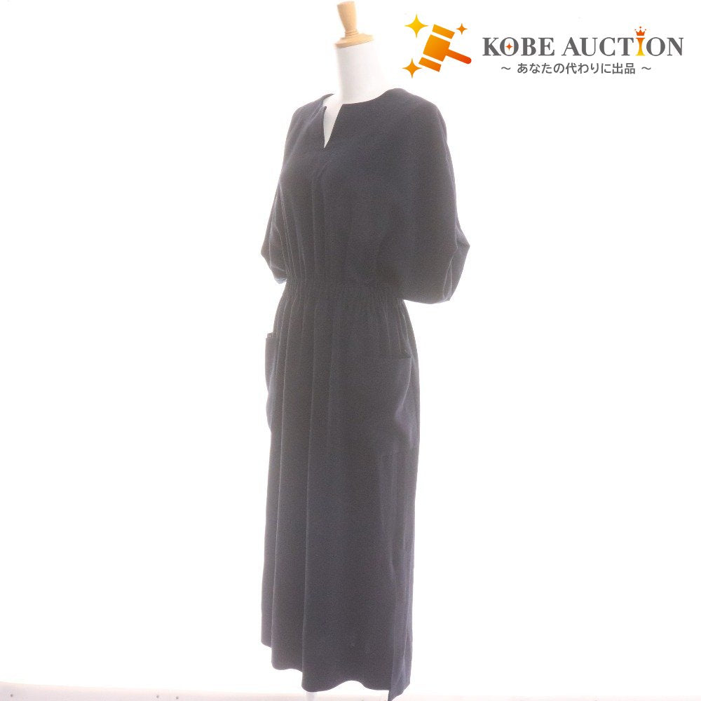 Ebur Dress, Short Sleeve Top and Bottoms, Long Dolman Sleeves, Women's, Size 38, Navy