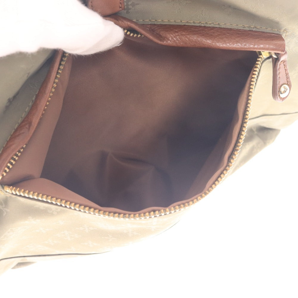 ■ ラシット トートバッグ ハンドバッグ 鞄 モノグラム クマ付きチャーム レディース グリーン カーキ