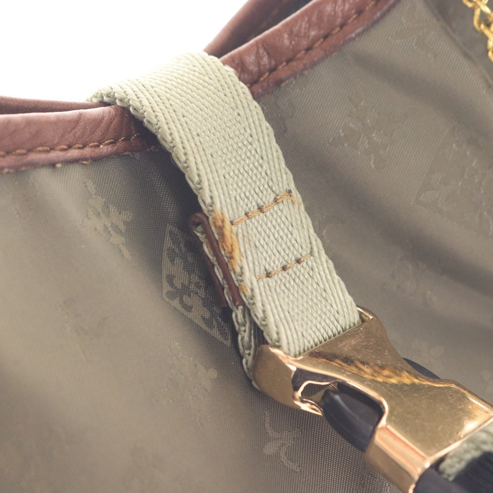 ■ ラシット トートバッグ ハンドバッグ 鞄 モノグラム クマ付きチャーム レディース グリーン カーキ