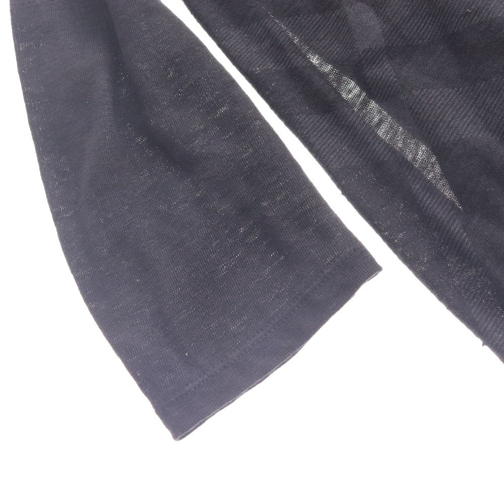 ■ バーバリー ロンドン カーディガン 7分袖 アウター トップス チェック リネン レディース 2 ブラック