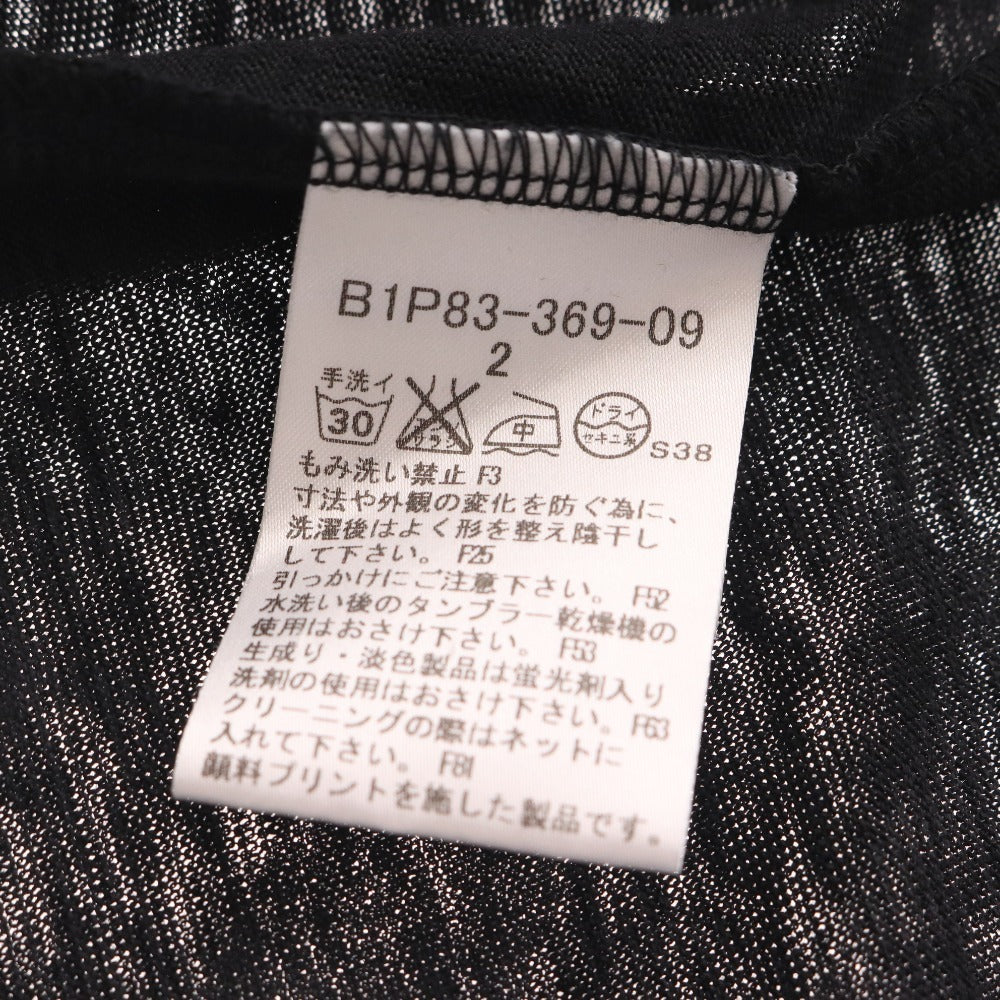 ■ バーバリー ロンドン カーディガン 7分袖 アウター トップス チェック リネン レディース 2 ブラック