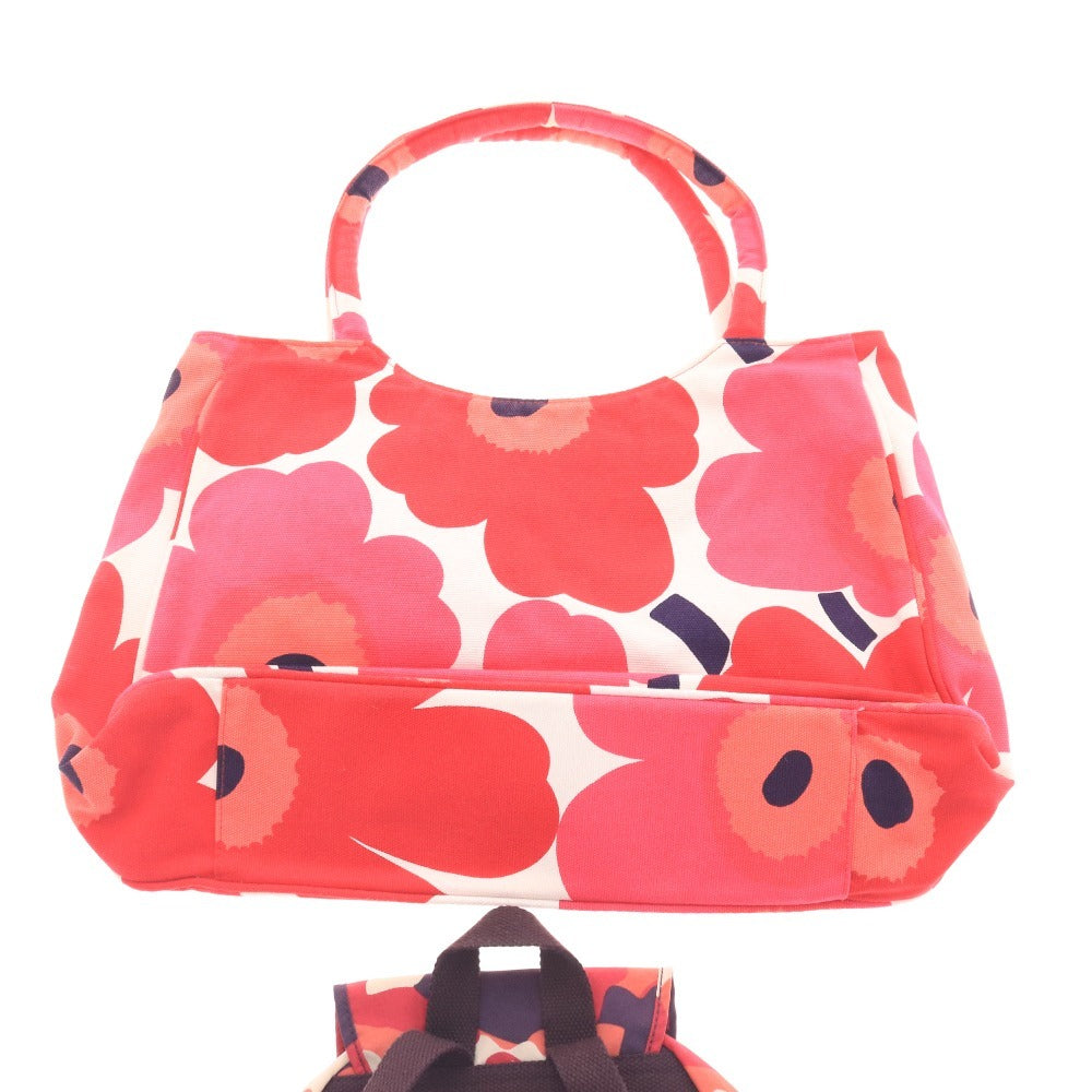 ■ マリメッコ キプリング トートバッグ リュック 鞄 2点セット まとめ売り キャンバス ピエニウニッコ 迷彩 ゴリラ レディース レッド系